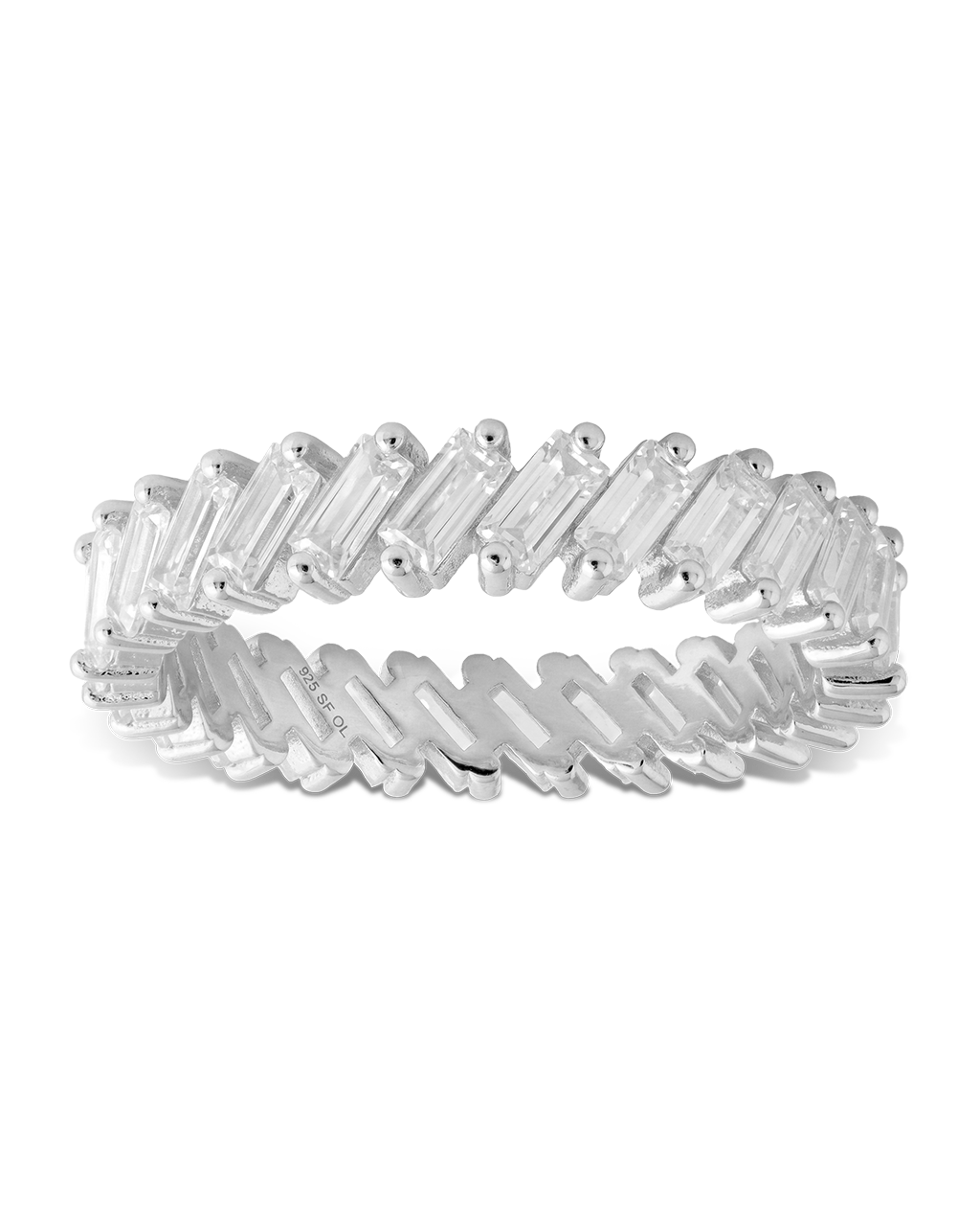 Sterling Silver Itzayana Baguette Eternity Band