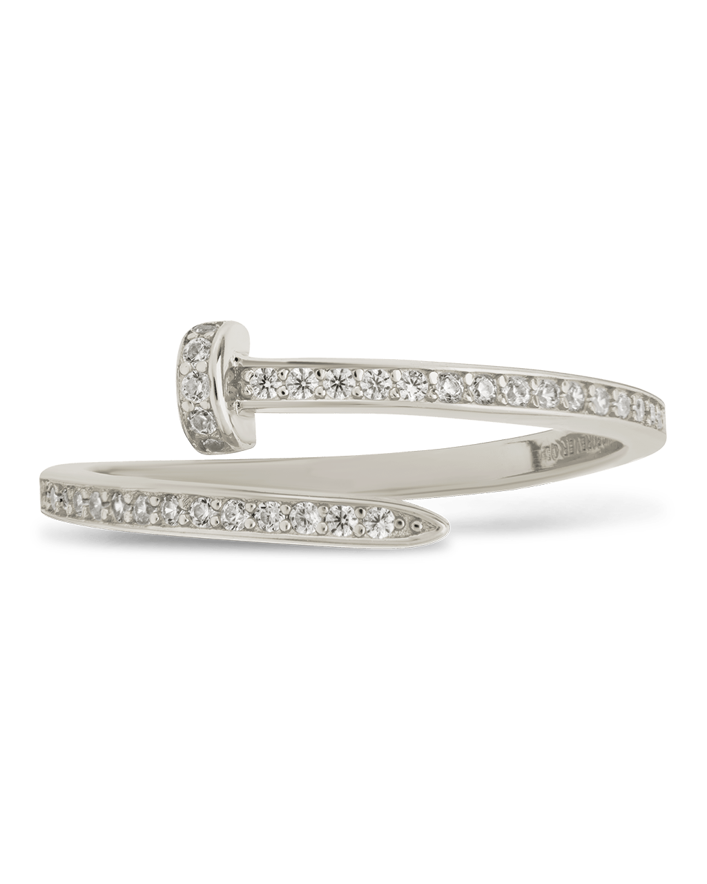 Sterling Silver Journey Twisted Sparkle Wrap Ring - Sterling Forever