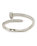 Sterling Silver Journey Twisted Sparkle Wrap Ring - Sterling Forever