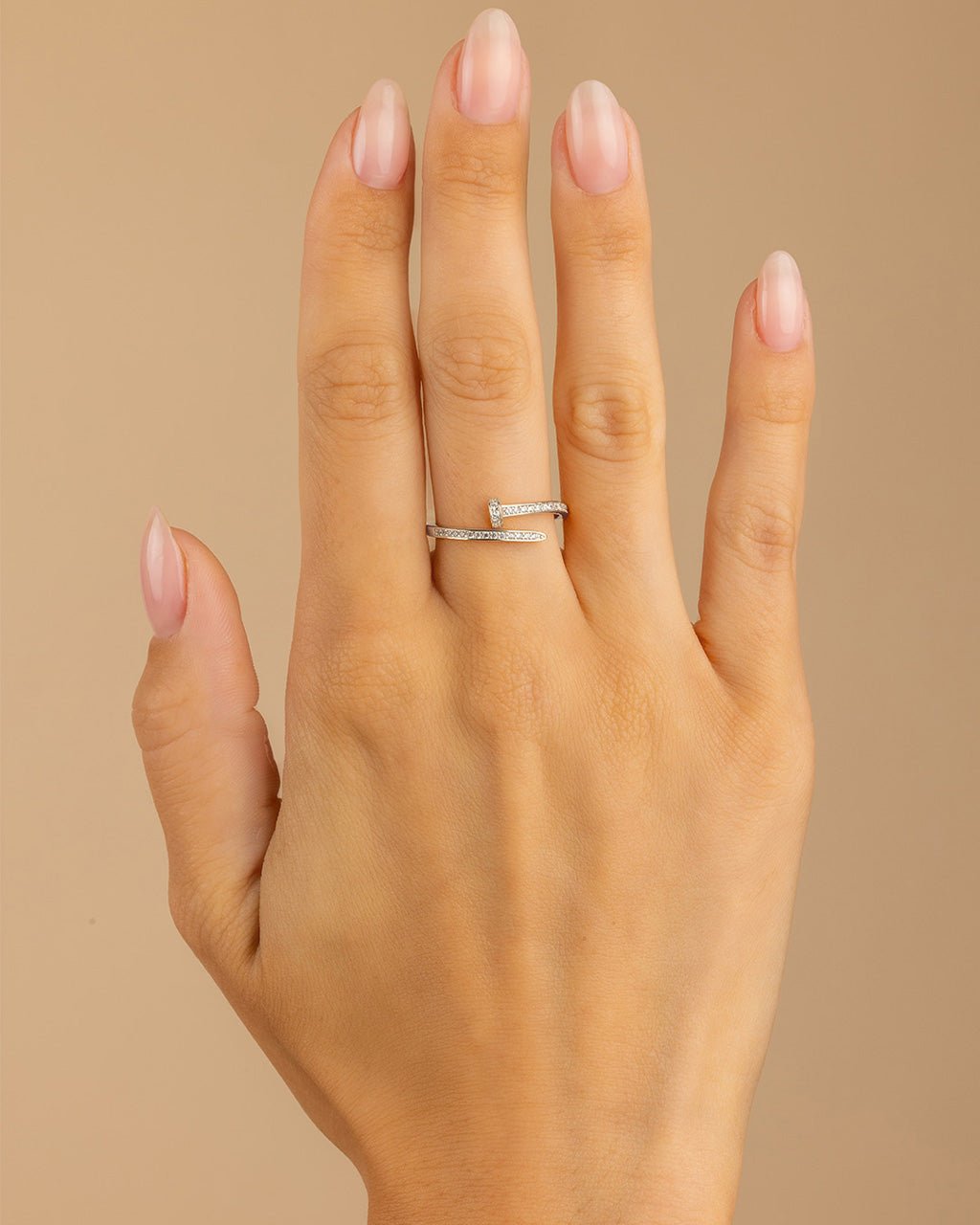Sterling Silver Journey Twisted Sparkle Wrap Ring - Sterling Forever