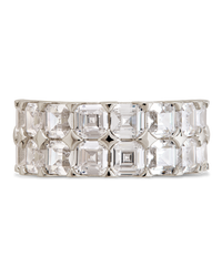 Sterling Silver Joy Emerald-Cut Eternity Band