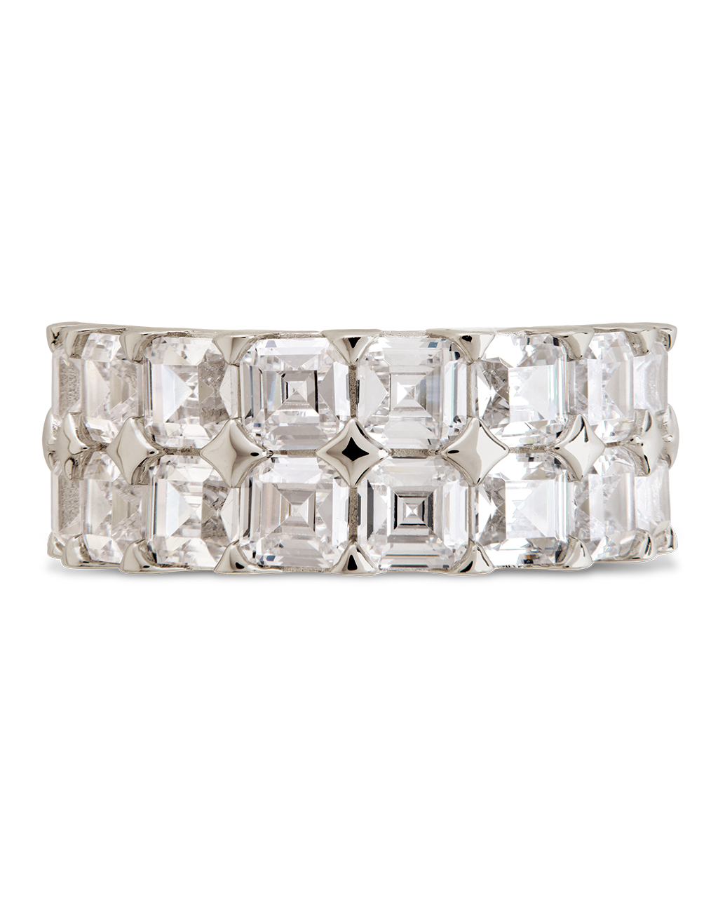 Sterling Silver Joy Emerald-Cut Eternity Band