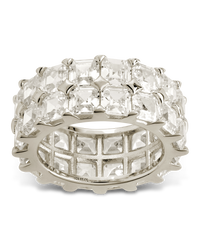 Sterling Silver Joy Emerald-Cut Eternity Band