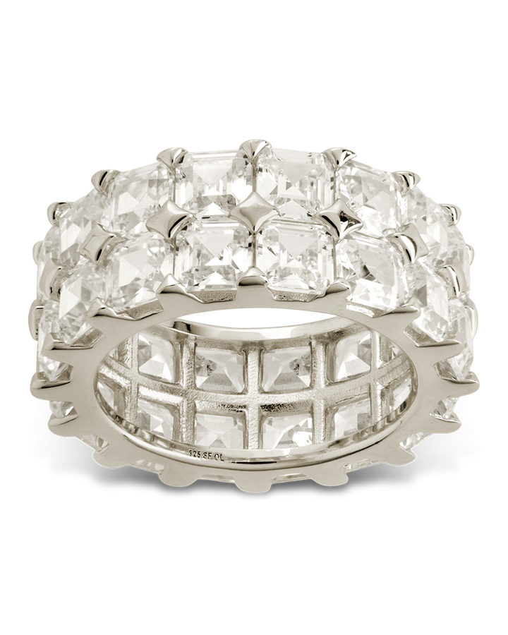 Sterling Silver Joy Emerald-Cut Eternity Band