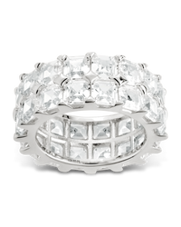 Sterling Silver Joy Emerald-Cut Eternity Band