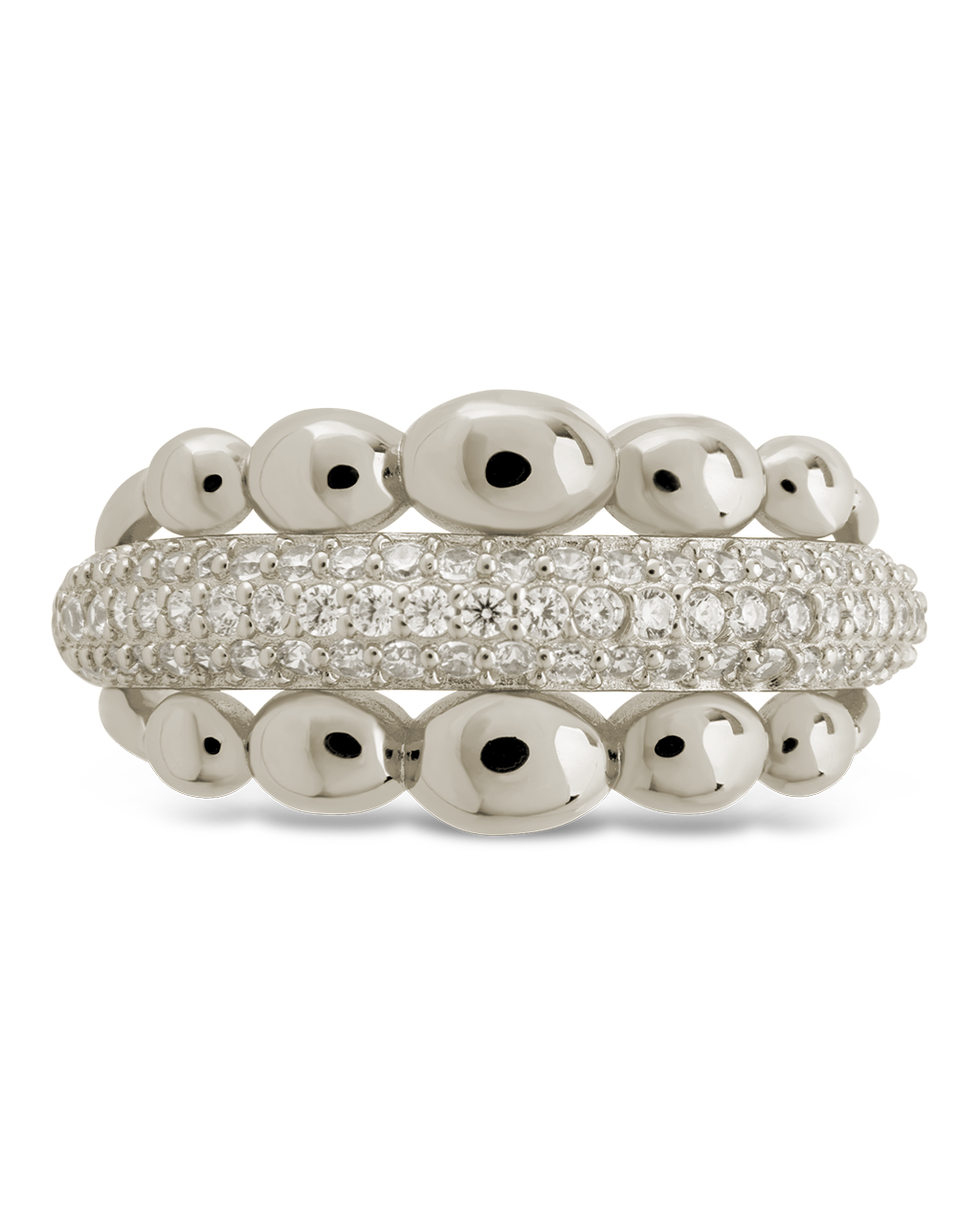 Sterling Silver Juliette Bubble Pavé Ring