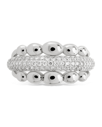 Sterling Silver Juliette Bubble Pavé Ring