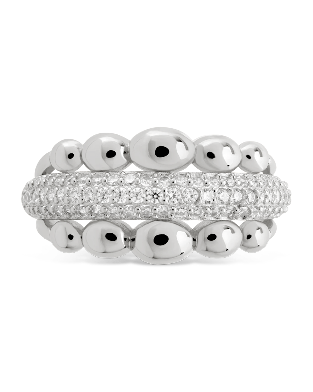 Sterling Silver Juliette Bubble Pavé Ring