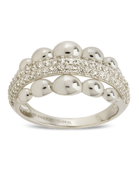 Sterling Silver Juliette Bubble Pavé Ring