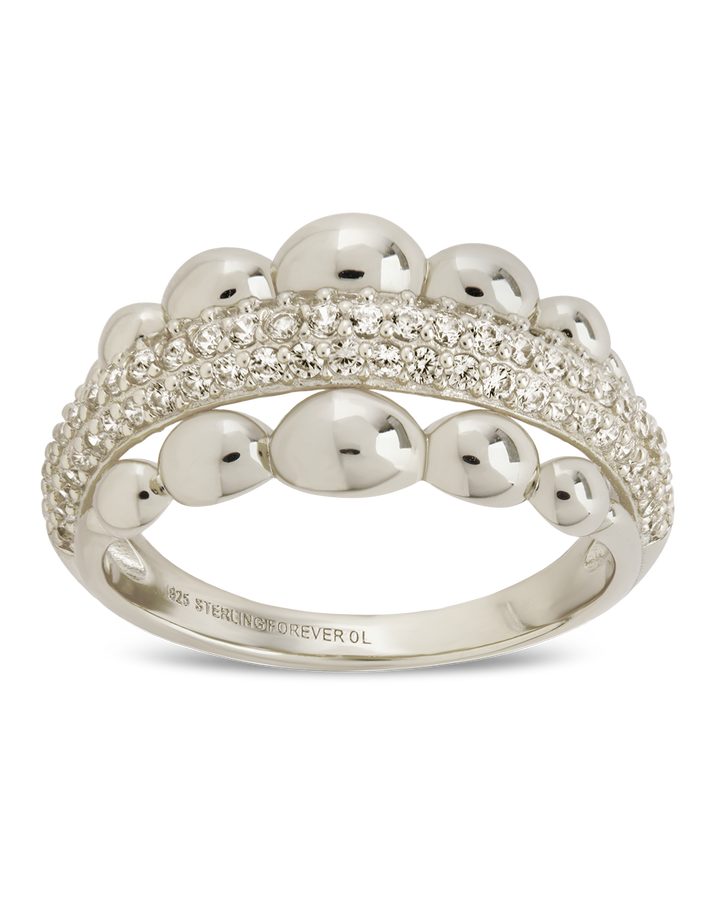 Sterling Silver Juliette Bubble Pavé Ring