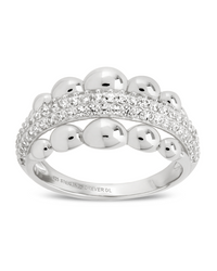 Sterling Silver Juliette Bubble Pavé Ring