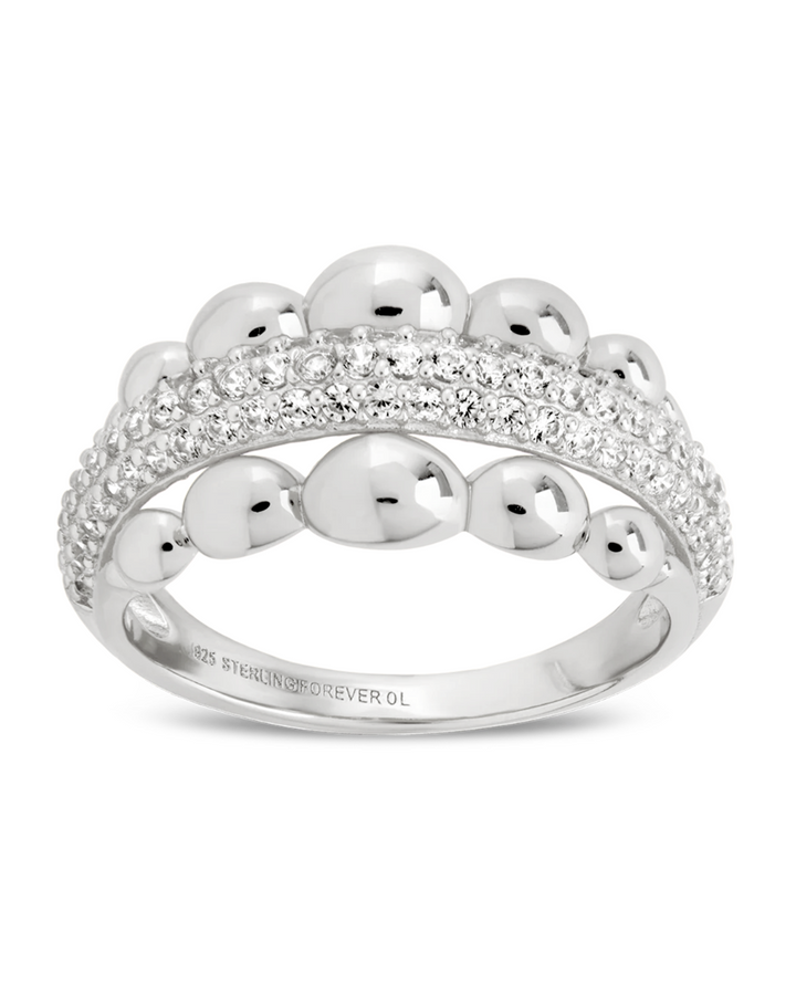 Sterling Silver Juliette Bubble Pavé Ring