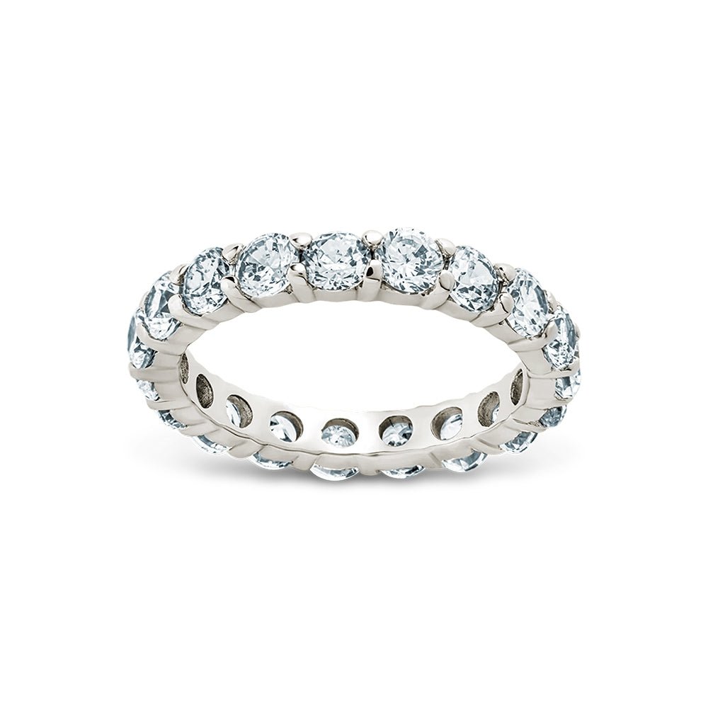 Sterling Silver Dainty Gracie CZ Eternity Ring - Sterling Forever