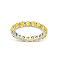 Sterling Silver Gracie Canary CZ Eternity Ring - Sterling Forever