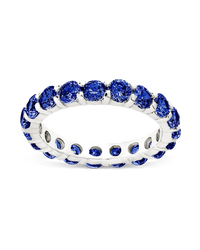 Sterling Silver Gracie Sapphire CZ Eternity Ring