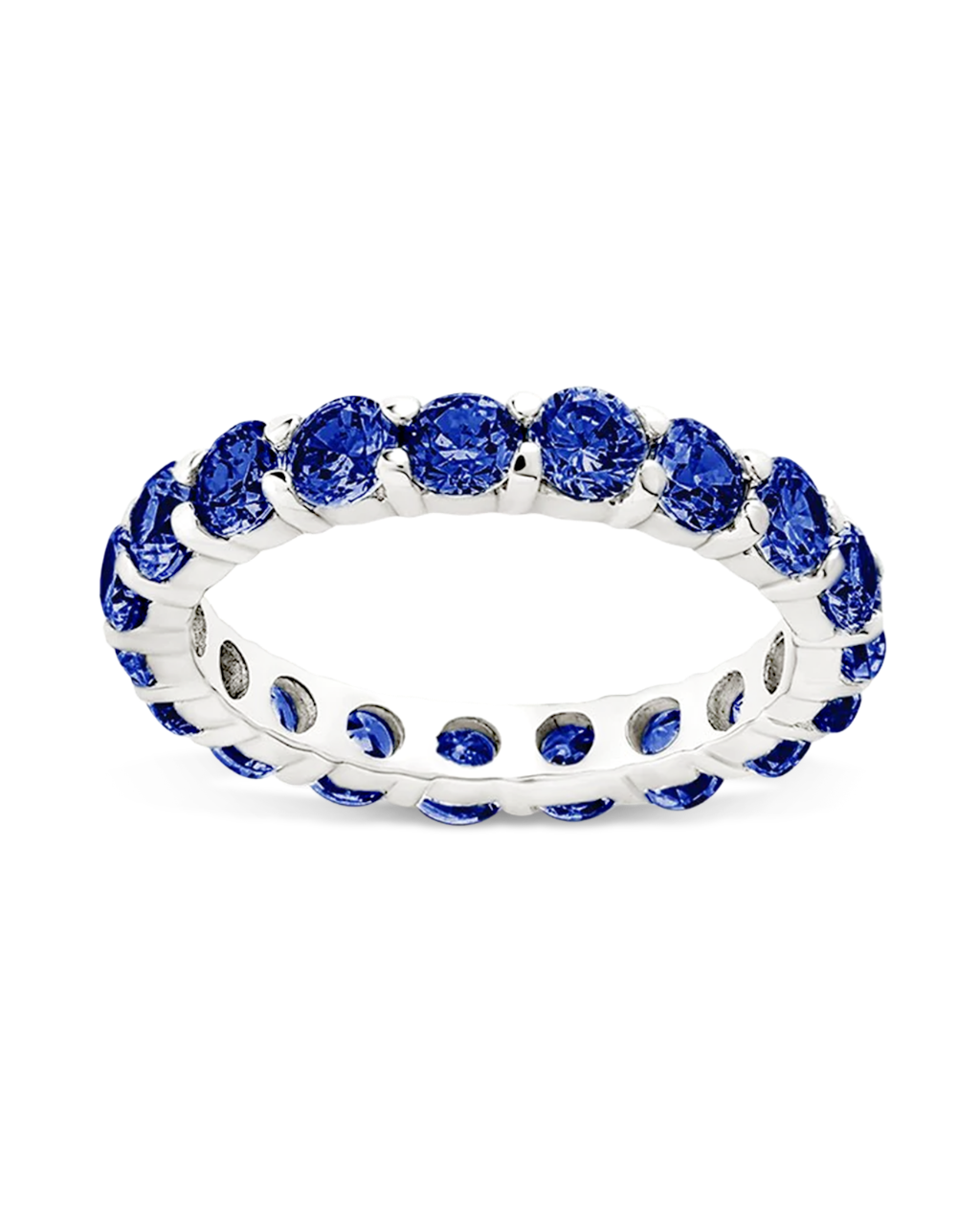 Sterling Silver Gracie Sapphire CZ Eternity Ring