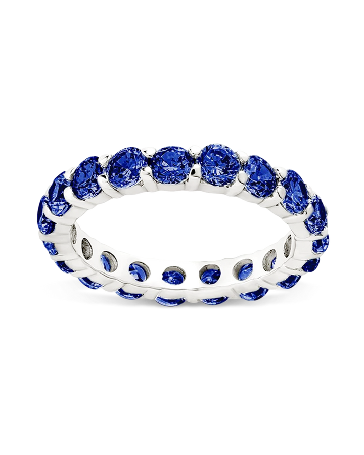 Sterling Silver Gracie Sapphire CZ Eternity Ring