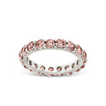 Sterling Silver Gracie Pink CZ Eternity Ring