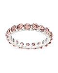 Sterling Silver Gracie Pink Sapphire CZ Eternity Ring