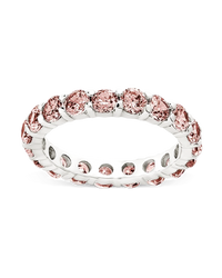 Sterling Silver Gracie Pink Sapphire CZ Eternity Ring
