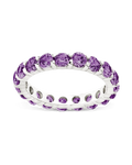 Sterling Silver Gracie Amethyst CZ Eternity Ring