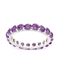 Sterling Silver Gracie Amethyst CZ Eternity Ring