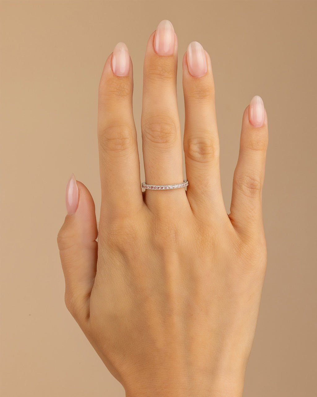 Sterling Silver 2.5mm Thin Amethyst CZ Band Ring - Sterling Forever
