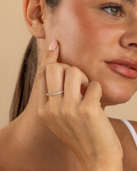Sterling Silver 2.5mm Thin Amethyst CZ Band Ring - Sterling Forever