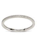 Sterling Silver 1.5mm Thin CZ Band Ring - Sterling Forever