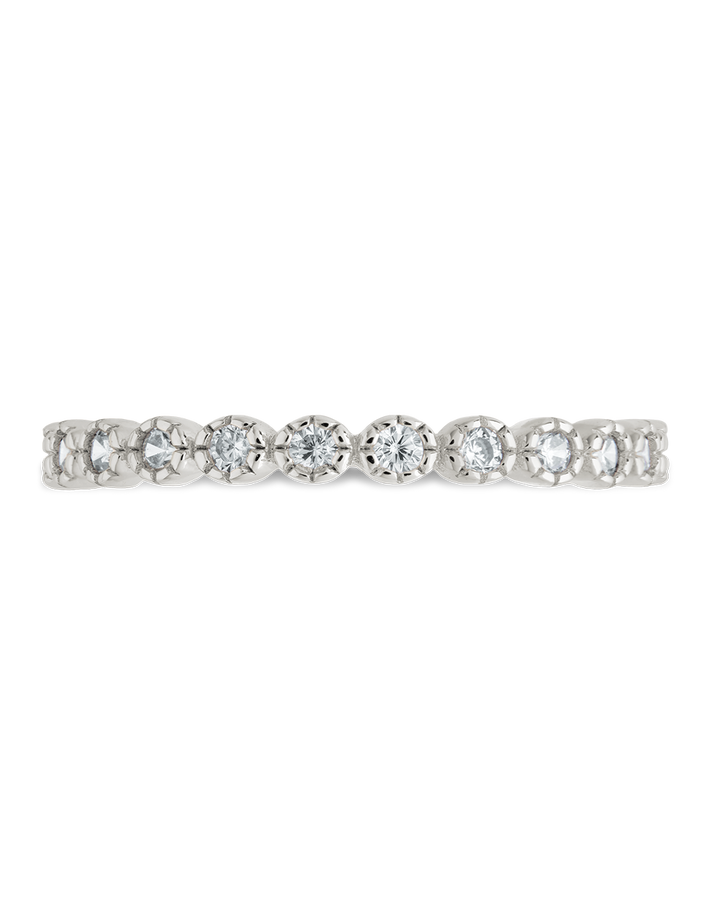 Sterling Silver Crystal Glow Eternity Ring
