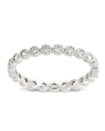 Sterling Silver Crystal Glow Eternity Ring
