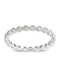 Sterling Silver Crystal Glow Eternity Ring