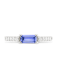 Sterling Silver Thin Aquamarine CZ Stacking Birthstone Ring
