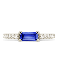 Sterling Silver Thin Sapphire CZ Stacking Birthstone Ring - Sterling Forever