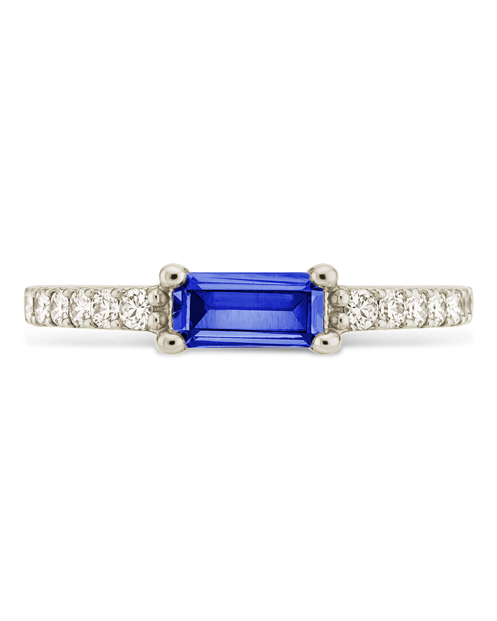 Sterling Silver Thin Sapphire CZ Stacking Birthstone Ring - Sterling Forever