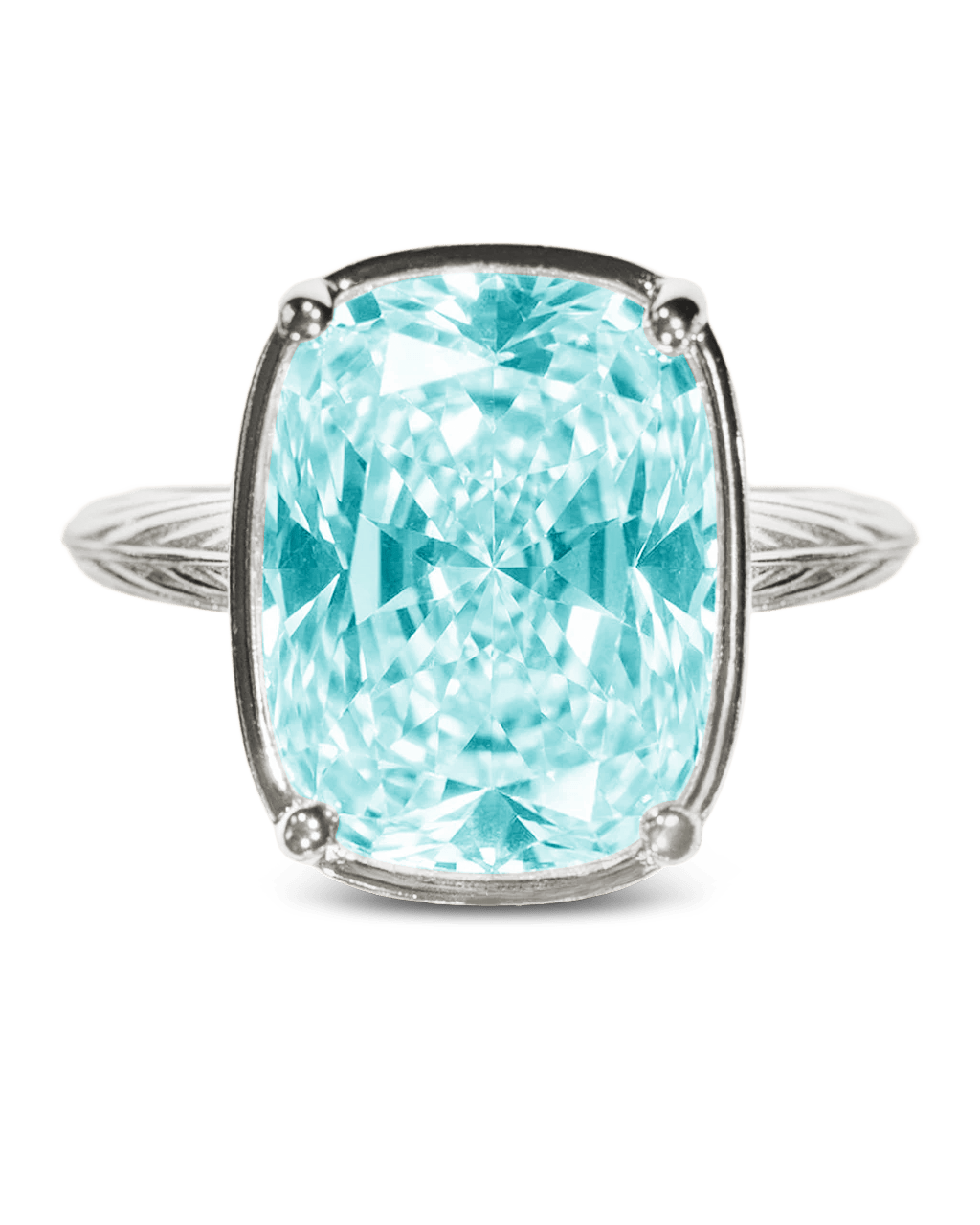 Aquamarine ring – silver