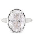 Sterling Silver Oval Cut CZ Cocktail Ring - Sterling Forever