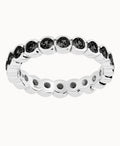 Sterling Silver Black Helene Bezel Eternity Band Ring