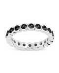 Sterling Silver Black Helene Bezel Eternity Band Ring