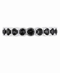 Sterling Silver Black Helene Bezel Eternity Band Ring