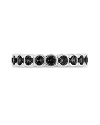 Sterling Silver Black Helene Bezel Eternity Band Ring