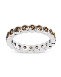 Sterling Silver Chocolate Helene Bezel Eternity Band Ring