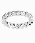 Sterling Silver Clear Helene Bezel Eternity Band Ring