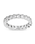 Sterling Silver Clear Helene Bezel Eternity Band Ring