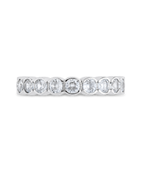 Sterling Silver Clear Helene Bezel Eternity Band Ring