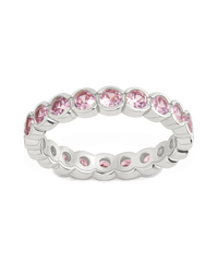 Sterling Silver Light Pink Helene Bezel Eternity Band Ring
