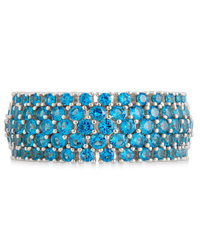 Sterling Silver Aquamarine CZ Yvonne Ring
