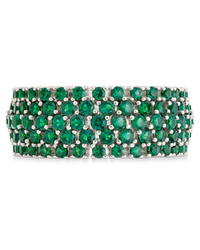 Sterling Silver Emerald CZ Yvonne Ring