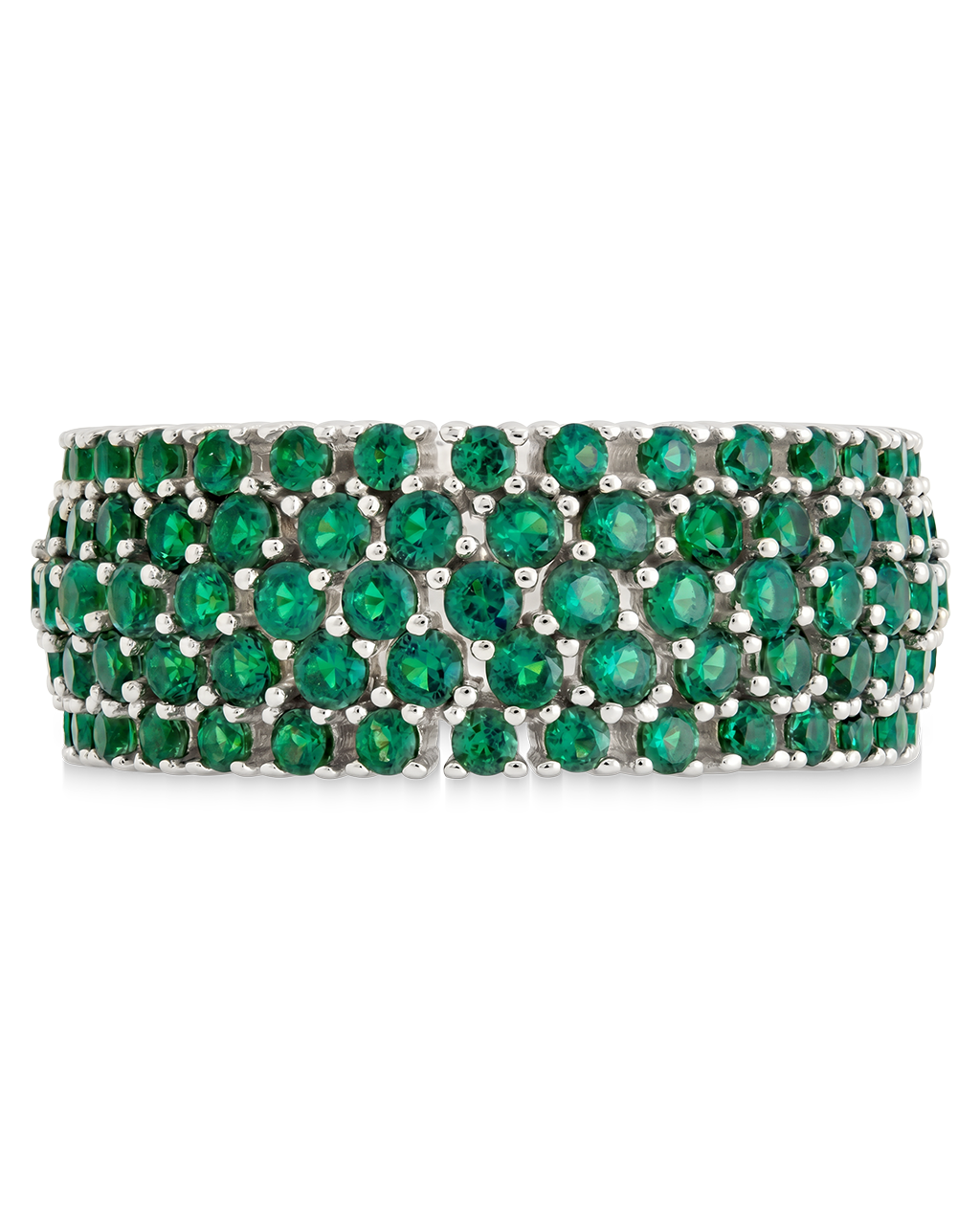 Sterling Silver Emerald CZ Yvonne Ring