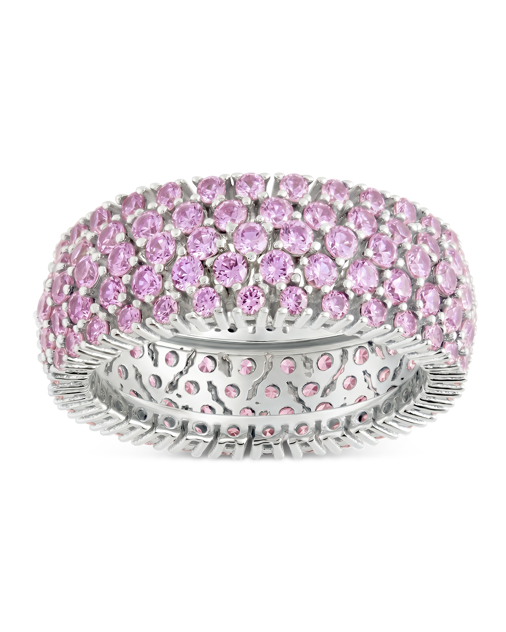 Sterling Silver Light Pink CZ Yvonne Ring